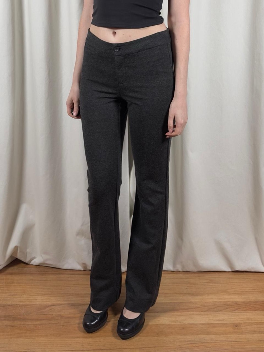 Mid Rise Stretchy Bootcut Slacks - Picture 3 of 8